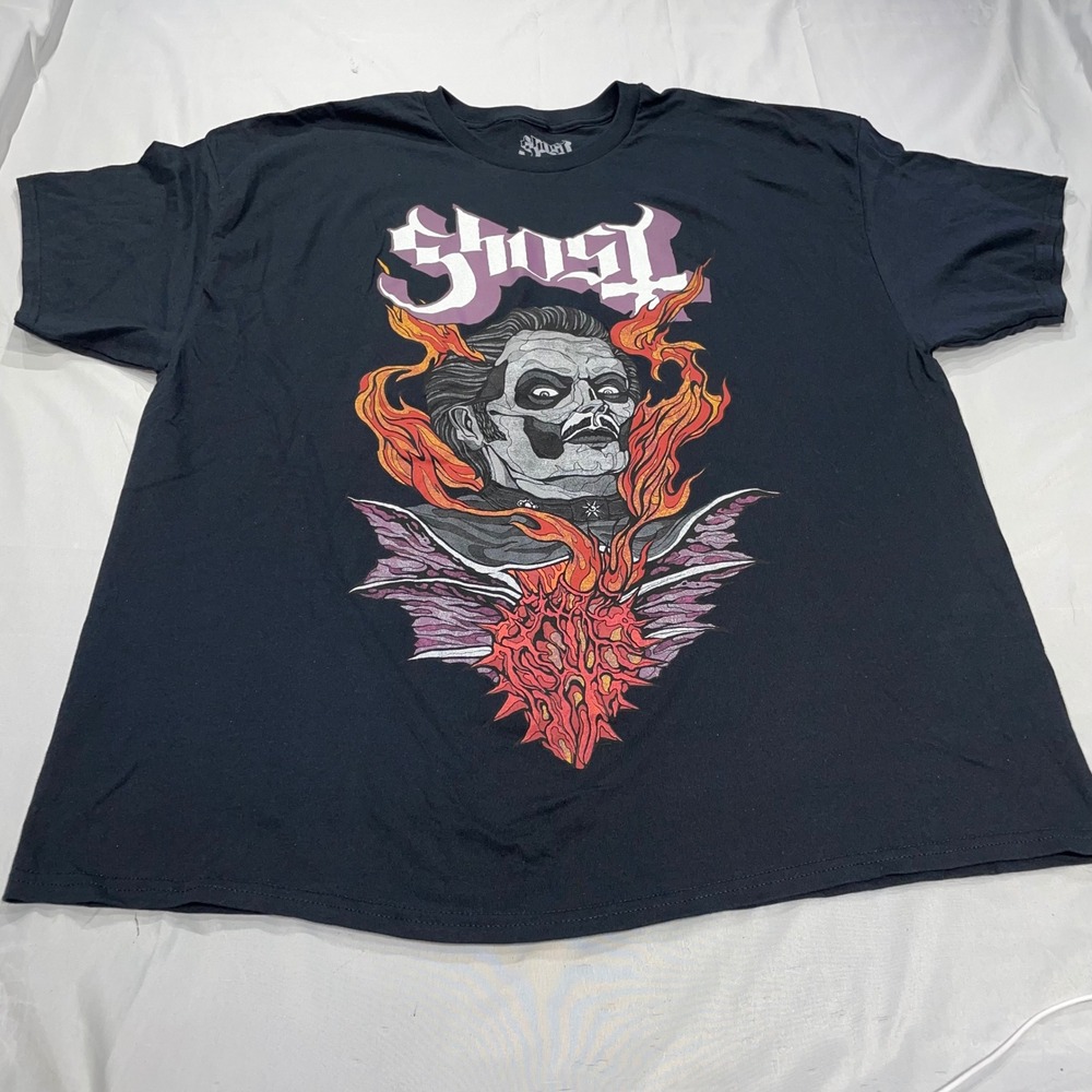 Ghost Band T-Shirt Mens XXXL Black Papa Emeritus IV Graphic Tee 100% Cotton